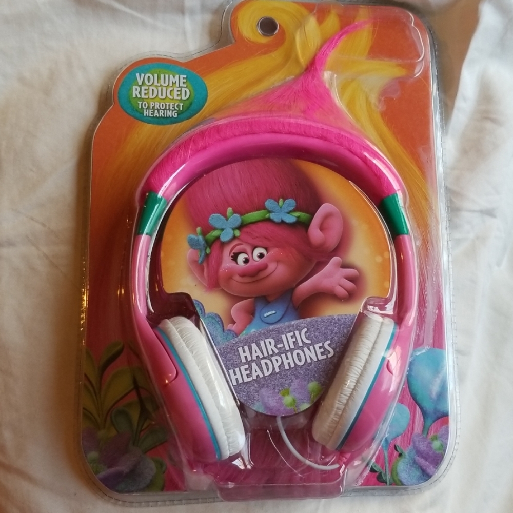 Troll hair-ific headphones NIP volume reduction